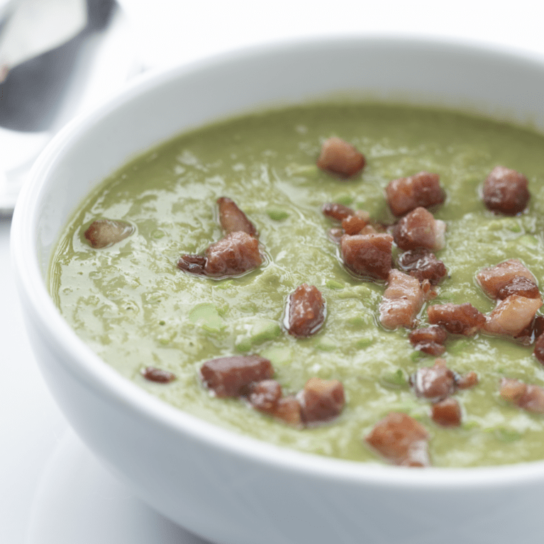 Pea and Pancetta Soup
