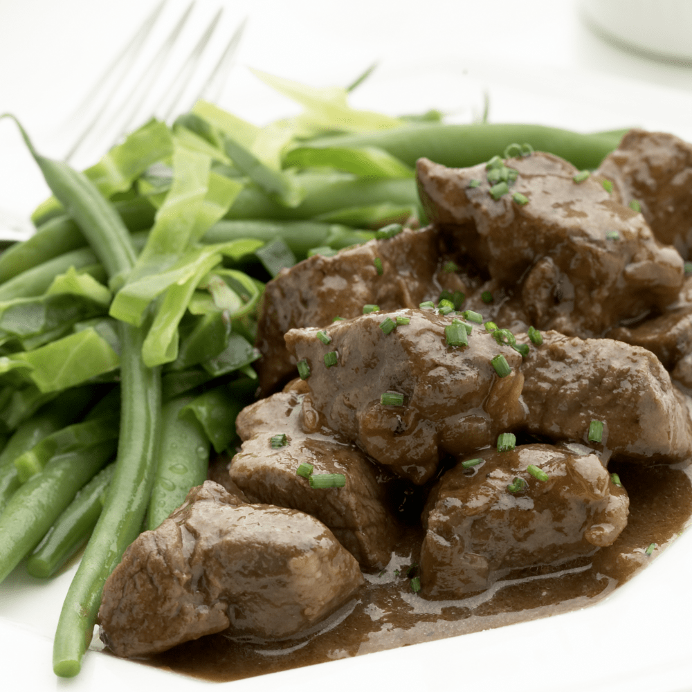 Beef in Thyme Gravy Dinner Natural Ketosis